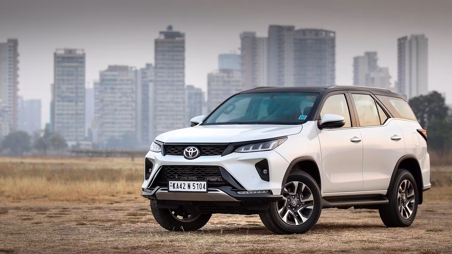 Toyota Fortuner Legender White Self Drive Goa