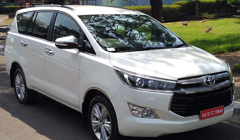 Toyota Innova Crysta Silver Self Drive Goa